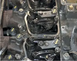  ??  ?? It may look like a cheat, but torquing the bolts to 125 ft-lb yielded about the same amount of twist to all the head bolts—about 1/8 of a turn. If any turned a quarter turn or more, we’d also have to recheck our valve lash. With our newfound clamping force, we’re ready to move on to Scheid Diesel’s 5x0.018-inch injectors!