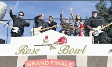  ?? ASSOCIATED PRESS FILE PHOTO ?? The band Los Lobos performs on the Wells Fargo float during the 131st Rose Parade in Pasadena, Calif. on Jan. 1. Organizers have canceled the 2021 Rose Parade due to the impact of the coronaviru­s pandemic on long-range planning.