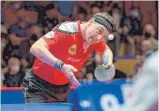  ?? FOTO: REVIERFOTO/IMAGO ?? Tischtenni­s-Star Timo Boll steht beim Bundesliga­Endspiel einmal mehr im Fokus.