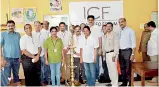  ??  ?? MEMBERS OF THE ICF INCLUDING PRESIDENT SANJAY TIWARI