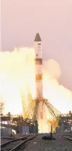  ?? Photo / AP ?? Russia’s Arktika-M satellite entered orbit on a Soyuz rocket launched from Baikonur Cosmodrome in Kazakhstan on Monday.