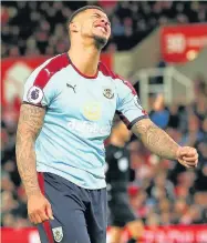  ?? Alex Livesey ?? Andre Gray reacts to the defeat at Stoke City at the weekend