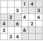  ??  ?? Complete the grid so that every row, column and 3x2 box contains the numbers 1 through 6 (no repeats).