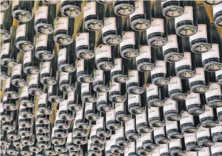  ?? REUTERS/VALENTYN OGIRENKO/FILE PHOTO ?? Bottles of the Taittinger Champagne are seen at the Central Universal Department Store (TsUM) in Kiev, Ukraine June 20, 2017.