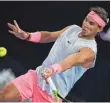  ?? FOTO: AFP ?? André-Agassi-Gedächtnis-Outfit: Rafael Nadal bei seinem Comeback in Melbourne.