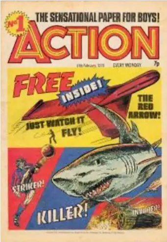  ??  ?? Frank Bough famously tore up a copy of ‘Action’ on TV, sparking its demise (IPC Magazines)