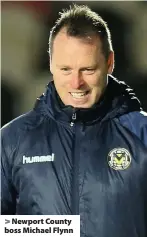  ??  ?? Newport County boss Michael Flynn