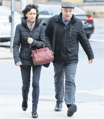  ?? PHOTOS: COLLINS COURTS AND PRESS 22 ?? Trial: Clockwise from main: Patrick Quirke with his wife Imelda outside court yesterday; a missing poster about Bobby Ryan; and Mary Lowry.