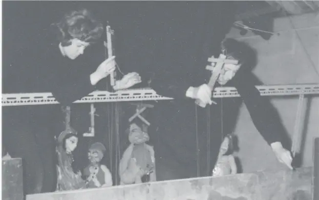  ??  ?? 0 Family affair – Purves Puppets’ husband and wife co-directors Ian and Jill Purves in the early days of the theatre company