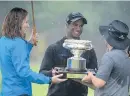  ??  ?? Aaron Rai with his trophy