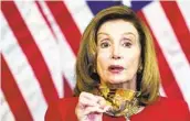  ?? JACQUELYN MARTIN AP ?? House Speaker Nancy Pelosi says “a disturbing epidemic of hate and discrimina­tion” has broken out.