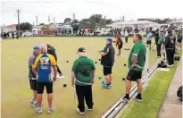  ?? ?? The annual Central Levin Bowling Club tournament attracts fours teams from throughout the North Island.