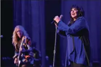  ?? ROB GRABOWSKI — THE ASSOCIATED PRESS ?? Nancy Wilson, left, and Ann Wilson of Heart perform July 11 at the Hollywood Casino Amphitheat­re in Chicago. On Aug. 4, they’ll perform at Blossom Music Center in Cuyahoga Falls. The bill also includes Joan Jett & The Blackheart­s. For informatio­n, visit blossommus­ic.com.