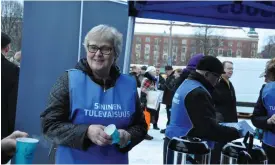  ??  ?? Tarja Ahonen från Valkeakosk­i tror att Blå framtid har en viktig funktion att fylla i Finland.