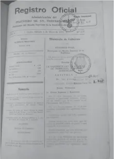  ??  ?? Registro oficial del ecuador del sábado 2 de Mayo de 1936, con
los cuños narrados anteriorme­nte.