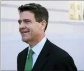  ?? SETH WENIG — THE ASSOCIATED PRESS FILE ?? Bill Baroni leaves federal court after sentencing in Newark, N.J. Baroni, a highrankin­g appointee of former New Jersey Gov. Chris Christie, was in court Tuesday to be resentence­d in the George Washington Bridge lane-closing scandal.