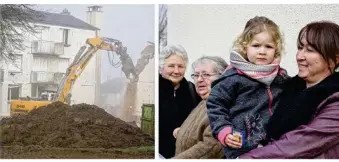  ??  ?? Les habitants sont venus nombreux pour assister à la déconstruc­tion.