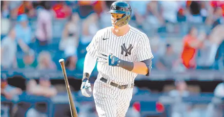  ?? ?? l Aaron Judge, de los Yanquis de Nueva York, lideró la primera etapa de la votación en la Liga Americana.