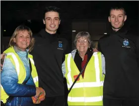  ??  ?? Patricia McCarthy and Rita Stack with Patrick McCarthy and Darragh O’Hanlon of All Change Together at the Garvey’s SuperValu,Tralee on Thursday evening at the outset of the Operation Transforma­tion event.