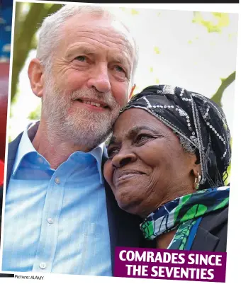  ??  ?? Matriarch: Baroness Osamor takes her place in the House of Lords this week, centre. Left, with daughter Kate and grandson Ishmael. Above, with Labour leader Jeremy Corbyn COMRADES SINCE THE SEVENTIES Picture: ALAMY