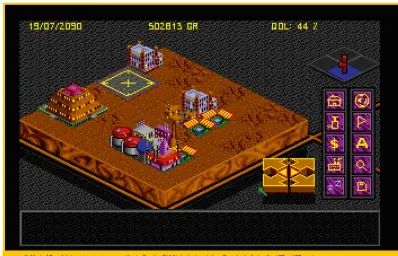  ??  ?? [Amiga] Gremlin’s isometric strategy game Utopia: Creation Of A Nation had music from Barry for its Amiga, Atari ST and PC versions.