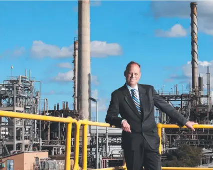  ??  ?? OUTPUT RISING: Viva Energy boss Scott Wyatt says the Geelong refinery is performing strongly.