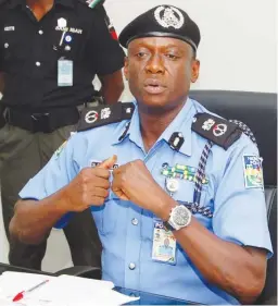  ?? Photo: Abdul Musa ?? FCT Police Commission­er, Sadiq Abubakar Bello, during his visit to Media Trust headquarte­rs in Abuja yesterday