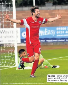  ??  ?? Opener Darren Smith scored his sixth goal of the season on Saturday