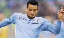  ??  ?? Felipe Anderson, 22 anni, esterno della Lazio