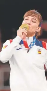  ?? // EFE ?? Sandra, con su oro olímpico (2021)