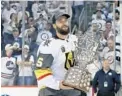  ?? JASON HALSTEAD/ GETTY IMAGES ?? Deryk Engelland and the Golden Knights cruised to the Western Conference title with a 12-3 playoff record.