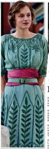  ?? ?? GOING GREEN: Emma Corrin as Lady Chatterley in the latest recycling of the dress