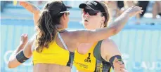  ?? FOTO: FIVB/SILVIO AVILA ?? Chantal Laboureur und Julia Sude (re.).