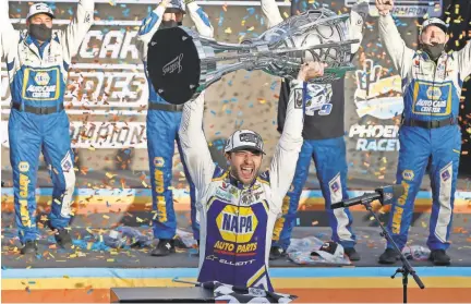  ?? RALPH FRESO/AP FILE PHOTO ?? Chase Elliott won the 2020 championsh­ip. Can NASCAR’s Most Popular Driver repeat?