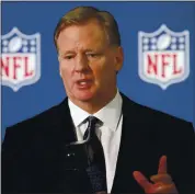  ?? THE ASSOCIATED PRESS — 2018 ?? Roger Goodell: “I personally protest with you and want to be part of the much needed change in this country.”