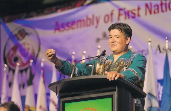  ?? MICHAEL BELL ?? Federation of Sovereign Indigenous Nations Chief Bobby Cameron said Indigenous children need both a quality education and traditiona­l knowledge.