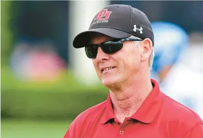  ?? ANDREW FIELDING/US PRESSWIRE ?? Bill Tierney’s final season at the helm of Denver began Saturday with a scrimmage at Johns Hopkins, where the Hall of Famer’s 45-year span at the Division I level was birthed as an assistant coach and defensive coordinato­r for the Blue Jays.