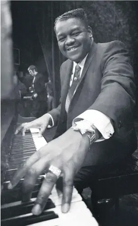  ??  ?? > Fats Domino at the Saville Theatre, London, on March 27, 1967