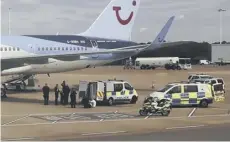  ??  ?? Police arrested the two men at Bristol Airport