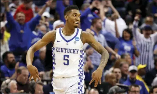  ?? JEFF ROBERSON — THE ASSOCIATED PRESS ?? Kentucky’s Malik Monk is happy to shake may find out with the third overall pick. off the doubters who don’t think he has the size to play shooting guard in the NBA. The Sixers