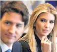  ??  ?? Ivanka Trump has met premiers such as Canadian prime minister Justin Trudeau