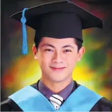  ?? (DOWNLOADED FROM FB WITH PERMISSION) ?? TOPNOTCHER. CNU’s College of Education had high hopes for Ian Christian Cosido, who graduated summa cum laude. He didn’t disappoint, placing fourth in the board exam.