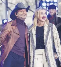  ?? CHARLES SYKES/THE ASSOCIATED PRESS ?? At a time when most country artists are mum on controvers­ial topics such as gun control, married couple Tim McGraw and Faith Hill aren’t shy about speaking out.