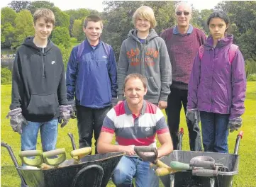  ?? Picture: Ruth Cuerden FM2613768 ?? Back row, from left, Daniel Greenhead, Robert Barton, Sam Turner, Mick Pipe and Natalie Notarianni, with Alan Frith in front