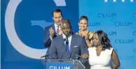  ?? GETTY IMAGES ?? NOT DONE YET: Florida Democratic gubernator­ial candidate Andrew Gillum gives his concession speech Tuesday. Concession or no, Florida law requires a recount when the margin of victory within one-half of 1 percent. Gillum was behind by 0.47 percent yesterday.