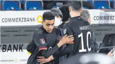  ?? FOTO: KOCH/IMAGO IMAGES ?? Jamal Musiala und Kai Havertz sind Bausteine beim Umbruch.