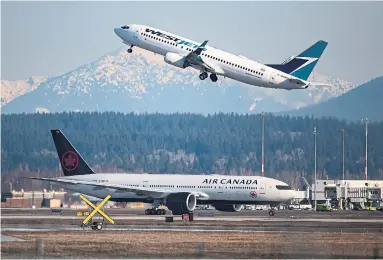  ?? DARRYL DYCK THE CANADIAN PRESS ?? Much to the dismay of epidemiolo­gists, as of July 1, Air Canada and WestJet ended their seat distancing policies.