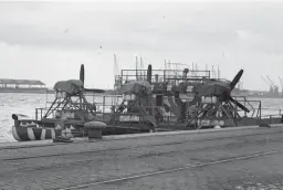  ??  ?? ■ This Siebel Ferry has three BMW VI aircraft engines with propellers mounted above the ferry for additional power and directiona­l control. These engines were so loud that no voice commands were possible. They were eventually phased out.