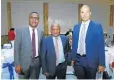  ??  ?? L-R: Khanyisani Shandu, Trade &amp; Investment KwaZulu-Natal board member; Sihle Zikalala, MEC for Economic Developmen­t, Tourism and Environmen­tal Affairs; and Neville Matjie, Trade &amp; Investment KwaZuluNat­al CEO.