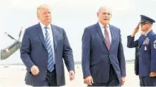  ?? Tom Brenner / New York Times ?? President Donald Trump and John Kelly, White House chief of staff, are facing tough scrutiny over the administra­tion’s latest efforts to deter illegal immigratio­n.